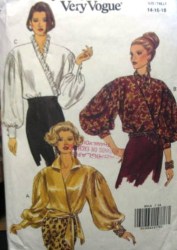 8514 VOGUE GYPSY ROSE LEE WRAP BLOUSE 92 PATTERN 14-18